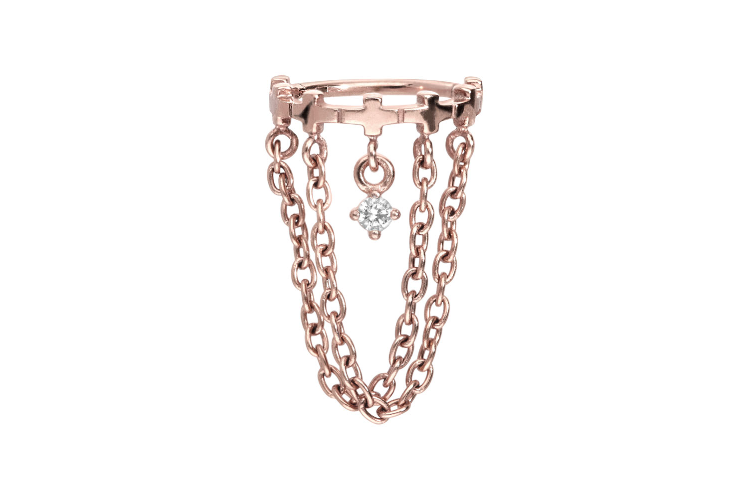 Chirurgenstahl Segmentring Clicker Piercing KRONE + KETTEN